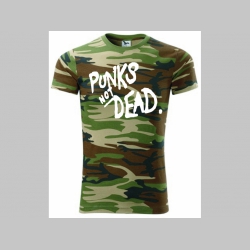 Punks not Dead pánske maskáčové tričko 100 %bavlna 